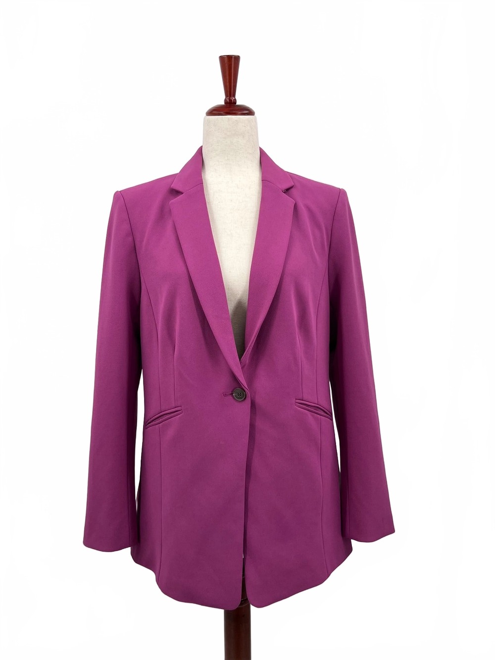 Worthington Purple Blazer | Polyester Spandex, Shoulder Pads, Regular M | Formal